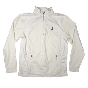 Levelwear Atlanta Country Club Pullover Mens Medium White 1/4 Zip Golf